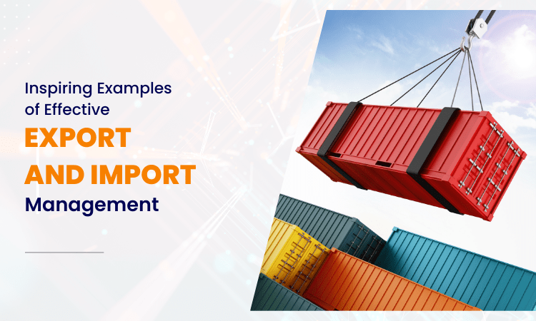 Image of large cargo containers for export and import of goods.